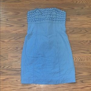 EUC Lilly Pulitzer Strapless Gingham Dress sz 4